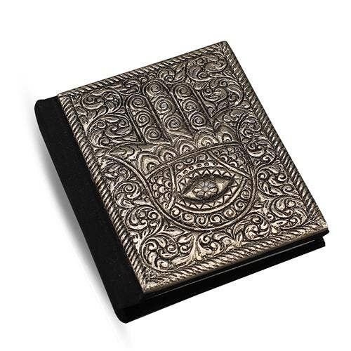 Journal with Metal Hand of Fatima 7x10cm