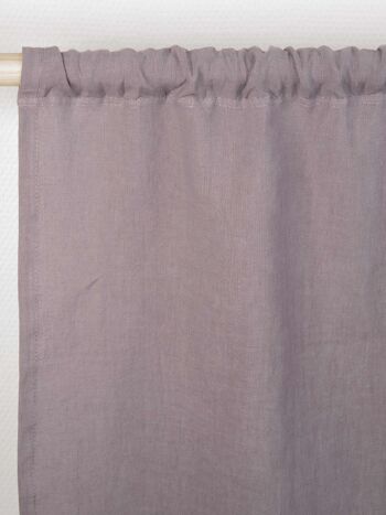 Rideau en lin avec passe-tringle Dusty Lavender - 53x64" / 135x163cm 1
