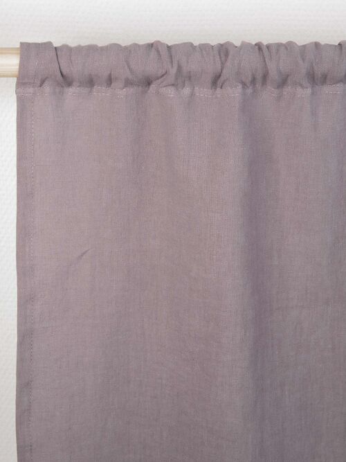 Rod pocket linen curtain in Dusty Lavender - 53x76" / 135x193cm