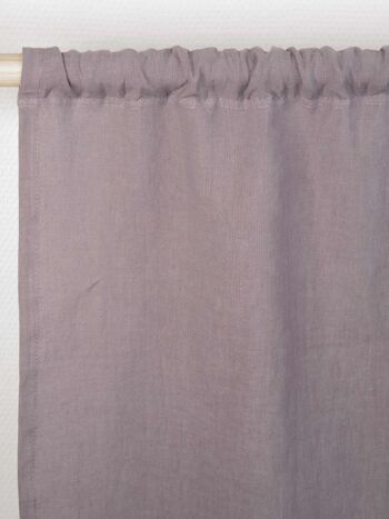 Rideau en lin avec passe-tringle Dusty Lavender - 53x76" / 135x193cm 1