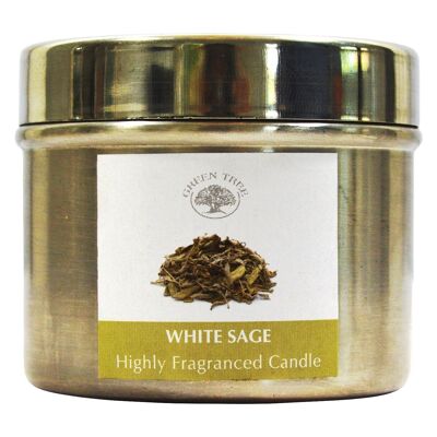 Green Tree Spiritual Christmas Gift White Sage Candle 150 Grams
