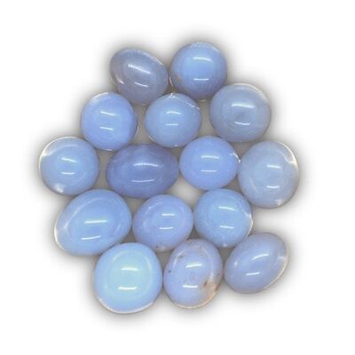 Blue Chalcedony Avalonite tumbled stones 250gr
