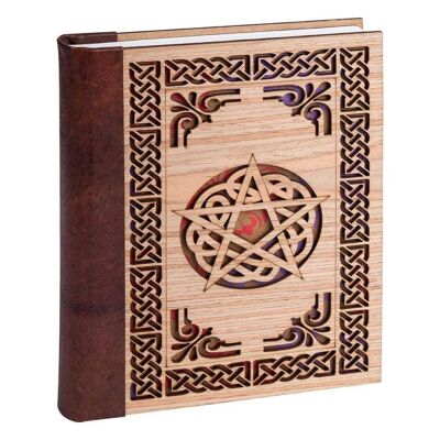 Pentagramma diario in pelle con retro in pelle