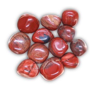 Piedra rodada Jaspe Cebra Rojo 250 gramos