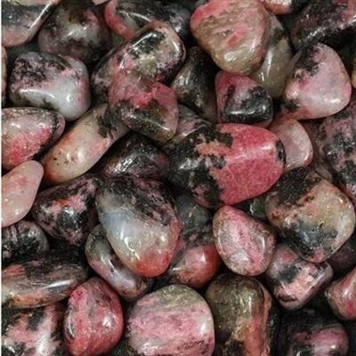 Rhodonite tumbled stone 250 gram