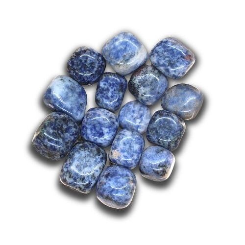 Spot Sodalite tumbled stone 250 gram