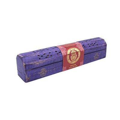 Caja Incienso Árbol Verde Mano de Fátima Morada