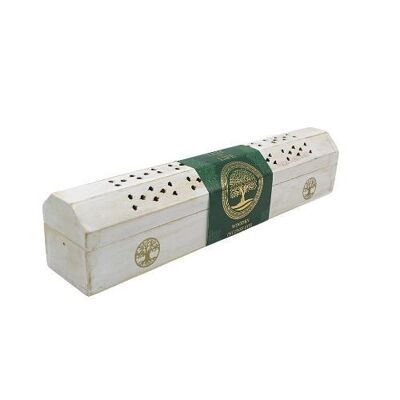 Green Tree Incense Box White Tree of Life