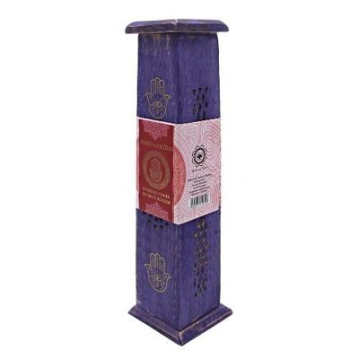 Green Tree Tower Incense Burner Purple Hand of Fatima