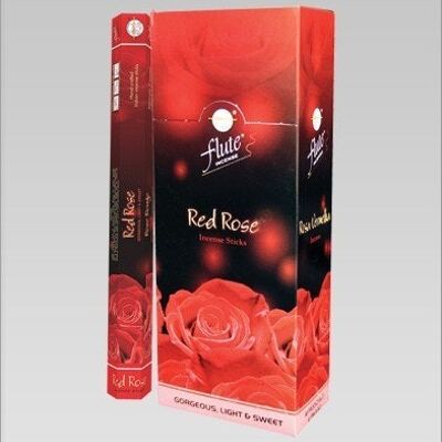 Flöte Rote Rose Hexa