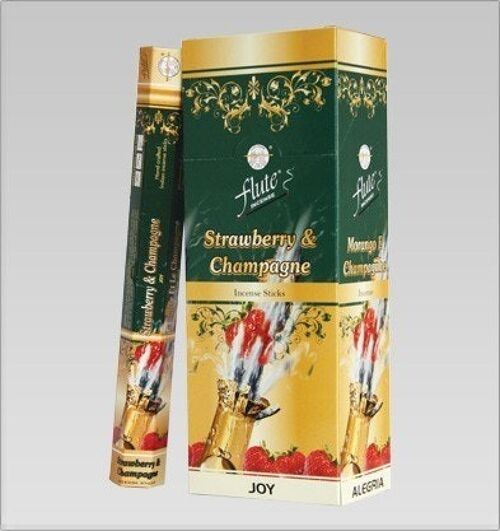 Flute Strawberry & Champagne Hexa Incense Stick