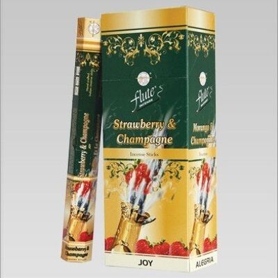 Flute Strawberry & Champagne Hexa Incense Stick