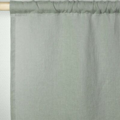 Rod pocket linen curtain in Sage Green - 53x76" / 135x193cm