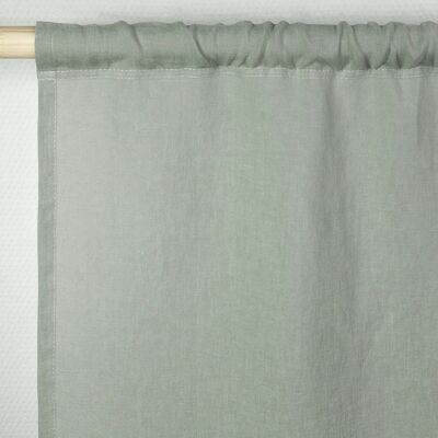 Rod pocket linen curtain in Sage Green - 53x84" / 135x213cm