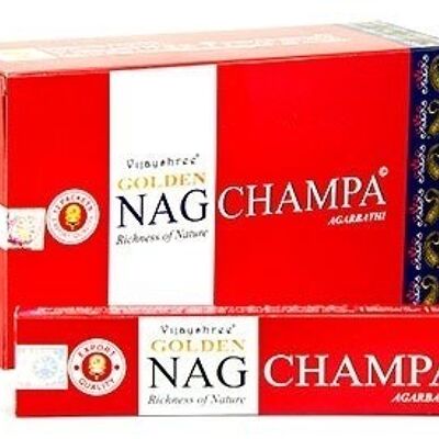 Golden Nag Champa Räucherstäbchen 15 Gramm