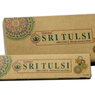 Goloka Sri Tulsi 15 gramos (6 por caja)