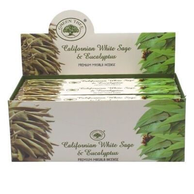 Green Tree Californian White Sage & Eucalyptus Incense 15 gr