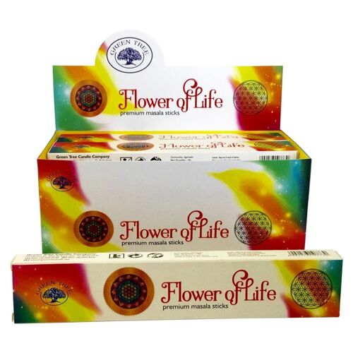 Green Tree Flower of Life Natural Masala Incense 15 grams