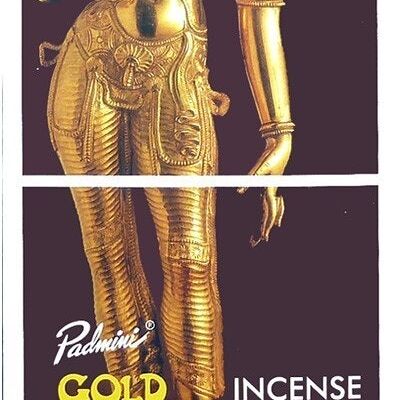 Bastoncini di incenso esadecimali con statua d'oro Padmini