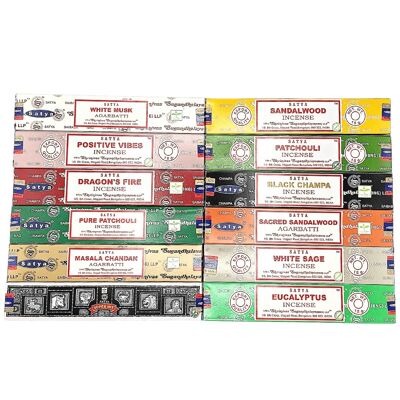 Satya Assorted Pack 7 Incense (12 boxes) 15 grams