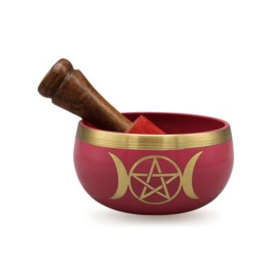 Ciotola tibetana rosa Triple Moon 9 cm set da 4 pz