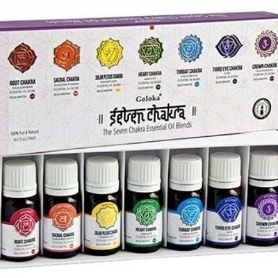 Goloka 7 Chakra Coffret Cadeau Huile Essentielle 10 ml