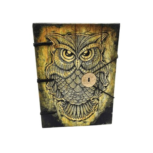 Printed covered paper Owl Design 18x12.5 cm