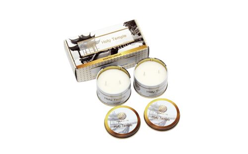 Fleur de Vie Holy Temple Tin Candle Set of 2