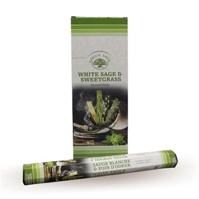 Green Tree White Sage & Sweetgrass Incense