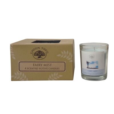 Bougie votive Arbre vert Fairy Mist 55 grammes