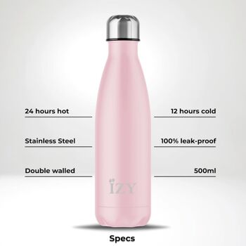 Bouteille thermos Rose 500ML & Gourde / bouteille d'eau / thermos / bouteille / isotherme / eau / Bouteille sous vide 2