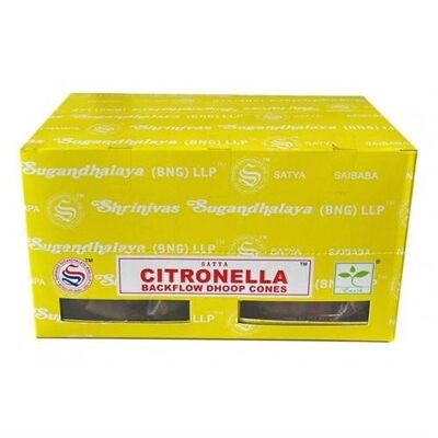 Satya Citronella perfumado Backflow Dhoop Cone