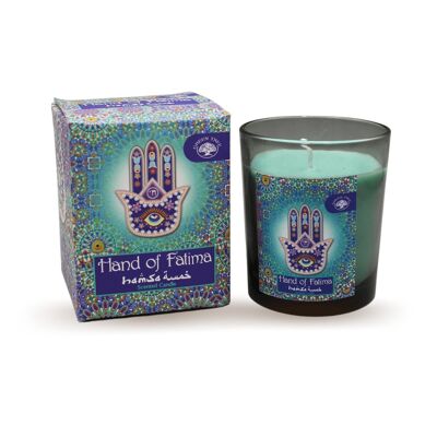 Green Tree Hand Of Fatima Scented Candle 210 Grams
