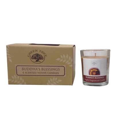 Green Tree  Buddha's Blessing votive candle 55 grams
