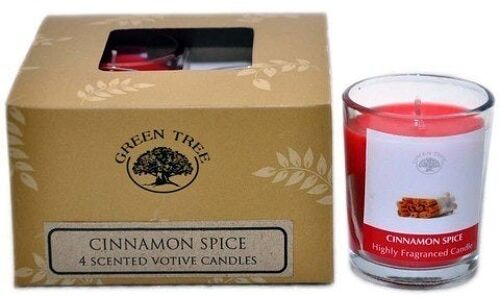 Green Tree Cinnamon Spice votive candles 55 grams