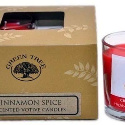 Green Tree Cinnamon Spice votive candles 55 grams