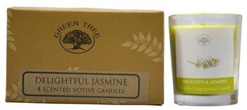 Bougies votives Green Tree Delightful Jasmine 55 grammes