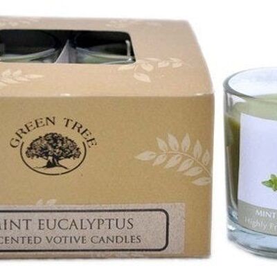 Green Tree Mint Eucalyptus Votives 55 gramos
