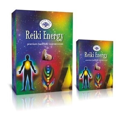 Conos de incienso de reflujo de energía Green Tree Reiki (paquete de 12)