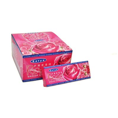 Palitos de Dhoop de rosas frescas de Satya