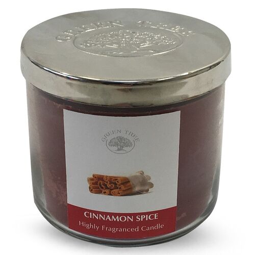 Green Tree Cinnamon Spice Highly Fragranced Candle 400 Grams