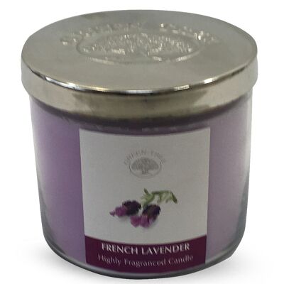 Green Tree French Lavender stark duftende Kerze 400 Gramm