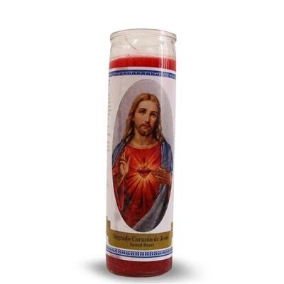 Labelled candle  Sacred Heart