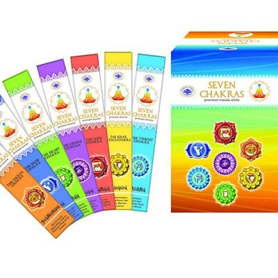 Green Tree 7 Chakras Incense Pouches (35 Pieces)