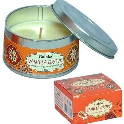 Goloka Vanilla Grove Soya Wax Candle Tin