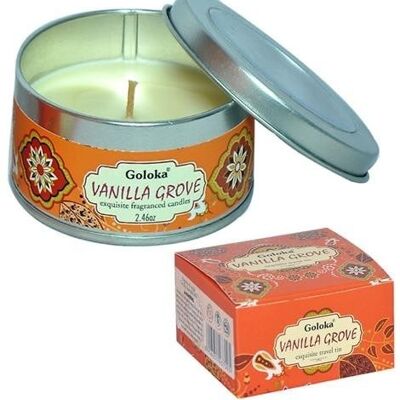 Goloka Vanilla Grove Soya Wax Candle Tin