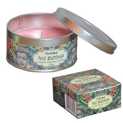 Goloka The Buddha Soya Wax Candle Tin