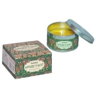 Goloka Natures Nest Soya Wax Candle Tin