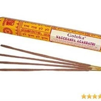Goloka Nag Champa Incense 20 grams Hexa