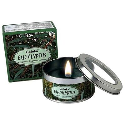 Goloka Eucalyptus Soya wax tin candle